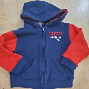 Patriots NFL Zip-Up Hooded sweatshirt- Football